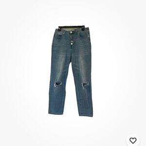 Abound Medium Blue Distressed Boyfriend Jeans